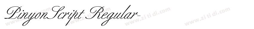 PinyonScript Regular字体转换